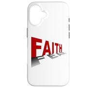 Faith Over Fear - Christian Minimal Text Graphic (White) Carcasa para iPhone 16