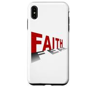 Faith Over Fear - Christian Minimal Text Graphic (White) Carcasa para iPhone XS MAX
