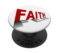 Faith Over Fear - Christian Minimal Text Graphic (White) PopSockets PopGrip Adhesivo