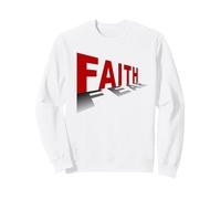 Faith Over Fear - Christian Minimal Text Graphic (White) Sudadera