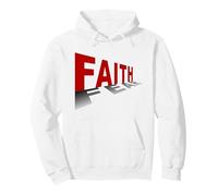 Faith Over Fear - Christian Minimal Text Graphic (White) Sudadera con Capucha