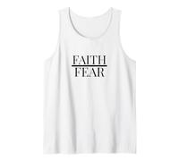 Faith Over Fear - Cita Cristiana inspiradora Positiva Camiseta sin Mangas