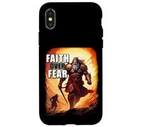 Faith Over Fear - David Goliath Epic Bible Comic Graphic Carcasa para iPhone X/XS
