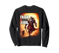 Faith Over Fear - David Goliath Epic Bible Comic Graphic Sudadera