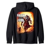 Faith Over Fear - David Goliath Epic Bible Comic Graphic Sudadera con Capucha