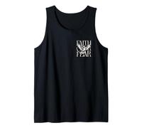 Faith Over Fear Dove, tipografía Cristiana inspiradora y audaz Camiseta sin Mangas