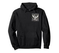 Faith Over Fear Dove, tipografía Cristiana inspiradora y audaz Sudadera con Capucha