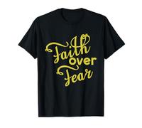 Faith Over Fear Inspirational Christian Bible Verse Jesus Camiseta
