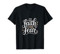 Faith Over Fear Inspirational Christian Bible Verse Jesus Camiseta