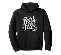 Faith Over Fear Inspirational Jesus Christian Bible Verse Sudadera con Capucha