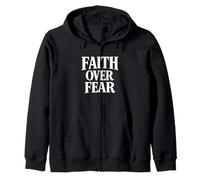 Faith Over Fear Quotes Illustration Graphic Designs Sudadera con Capucha