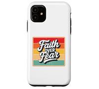 Faith Over Fear Retro Vintage Christian Men Women Kids Carcasa para iPhone 11