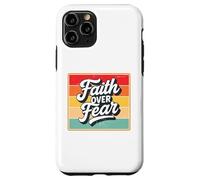 Faith Over Fear Retro Vintage Christian Men Women Kids Carcasa para iPhone 11 Pro