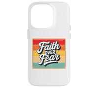 Faith Over Fear Retro Vintage Christian Men Women Kids Carcasa para iPhone 14 Pro