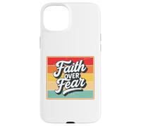 Faith Over Fear Retro Vintage Christian Men Women Kids Carcasa para iPhone 15 Plus