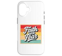 Faith Over Fear Retro Vintage Christian Men Women Kids Carcasa para iPhone 16