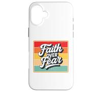 Faith Over Fear Retro Vintage Christian Men Women Kids Carcasa para iPhone 16 Plus