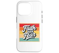 Faith Over Fear Retro Vintage Christian Men Women Kids Carcasa para iPhone 16 Pro
