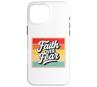 Faith Over Fear Retro Vintage Christian Men Women Kids Carcasa para iPhone 16 Pro Max