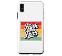 Faith Over Fear Retro Vintage Christian Men Women Kids Carcasa para iPhone XS Max