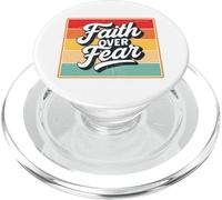 Faith Over Fear Retro Vintage Christian Men Women Kids PopSockets PopGrip para MagSafe