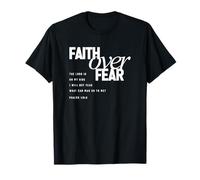 Faith Over Fear Salmos 118:6 Versículo de la Biblia Cristiana Camiseta