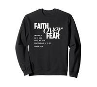 Faith Over Fear Salmos 118:6 Versículo de la Biblia Cristiana Sudadera