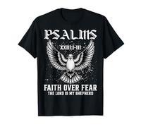 Faith Over Fear The Lord Is My Shepherd Versículo de la Biblia Fe Camiseta