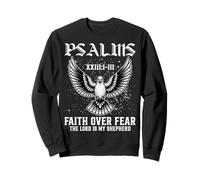Faith Over Fear The Lord Is My Shepherd Versículo de la Biblia Fe Sudadera
