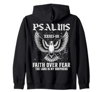 Faith Over Fear The Lord Is My Shepherd Versículo de la Biblia Fe Sudadera con Capucha