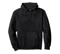 Faith Over Fear - Vaticano Cristiano religioso Fiel V1A Sudadera con Capucha