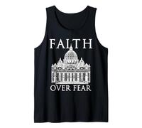 Faith Over Fear - Vaticano Cristiano religioso Fiel V2A Camiseta sin Mangas