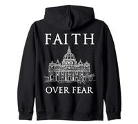 Faith Over Fear - Vaticano Cristiano religioso Fiel V4A Sudadera con Capucha