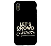 Faith Religious Jesus Minimalist Graphic Let's Crowd Heaven Carcasa para iPhone X/XS