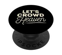 Faith Religious Jesus Minimalist Graphic Let's Crowd Heaven PopSockets PopGrip Adhesivo