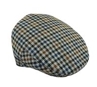 Faith & Sarah Kids Gorra plana para niños o niñas, sombreros de tweed, espiga o tartán para niños pequeños y niños de 2 a 12 años, Tweed azul, 4-8 Años