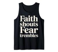 Faith Shouts Fear Trembles Fuerza de inspiración - Camiseta sin Mangas