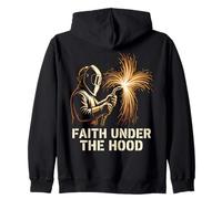 Faith Under The Hood Diseño Soldador Sudadera con Capucha