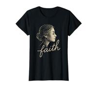 Faith Woman Face Line Art Shirt Minimalista Creyente tee Camiseta