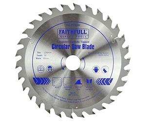 Faithfull 5023969222080 - Cuchilla circular para caladora (230 x 30, 30 dientes)
