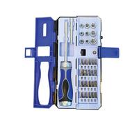 Faithfull Agarre Suave Trinquete Screwdriver Enchufe y Broca Juego 33 Piezas