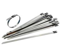 Faithfull - Bridas de acero inoxidable 4.6 x 150mm