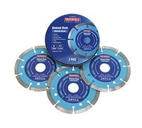 Faithfull DBSET3C - Juego de discos de corte de diamante (3 piezas)