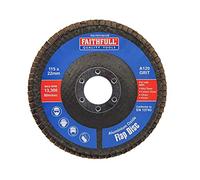 Faithfull Disco de lija de óxido de amuninio grano 120 (fino) 115 mm para amoladoras angulares