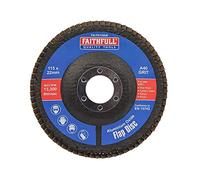 Faithfull Disco de lija de óxido de amuninio grano 40 (grueso) 115 mm para amoladoras angulares