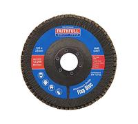 Faithfull Disco de lija de óxido de amuninio grano 40 (grueso) 125 mm para amoladoras angulares