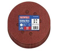 Faithfull FAIAD12540H - Lijadora excéntrica (tamaño: 125mm, pack de 25)