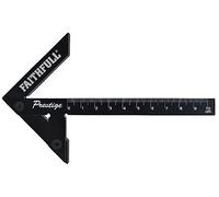 Faithfull FAICSQ10CNC Prestige - Medidor de centro de aluminio negro, 100 mm