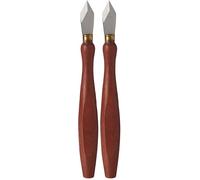 Faithfull FAIMKNIFEFSC Cuchillo de marcado, hoja de diamante de bisel único, mango de madera dura FSC y virola de latón, herramienta de carpintería para marcar madera - 7 pulgadas (Paquete de 2)