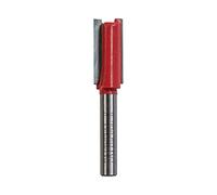 Faithfull FAIRB25 Fraise à défoncer TC à deux cannelures 1/4" 11 mm, rouge/argent
